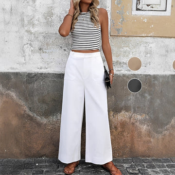 Sofia - Pantalons Décontractés Taille Haute
