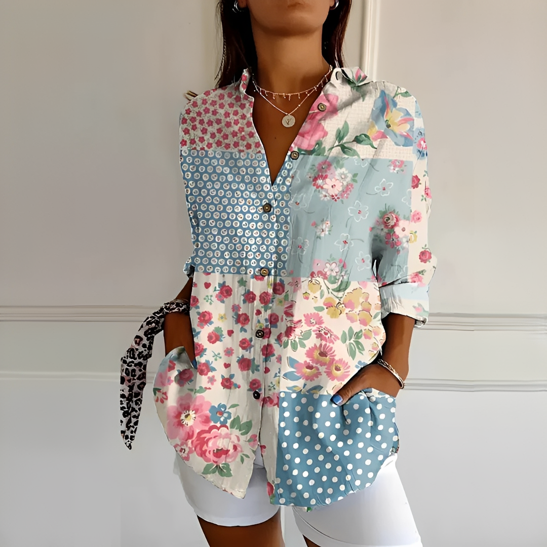 Eleanor - Élégante Blouse à Boutons