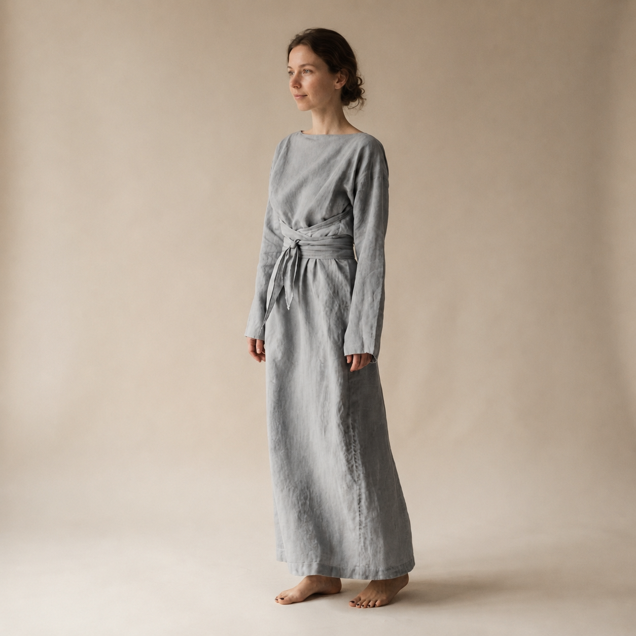 Ashlee - Robe maxi fluide à lacets et coupe libre