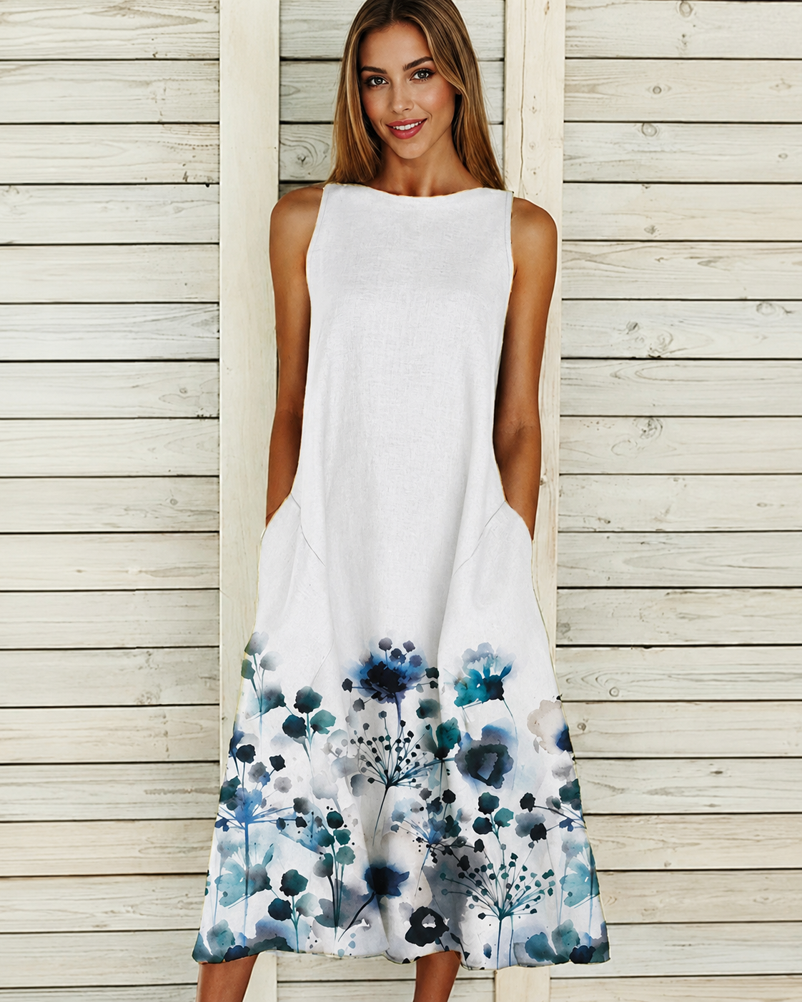 Denique - Robe Midi Vintage Aérienne