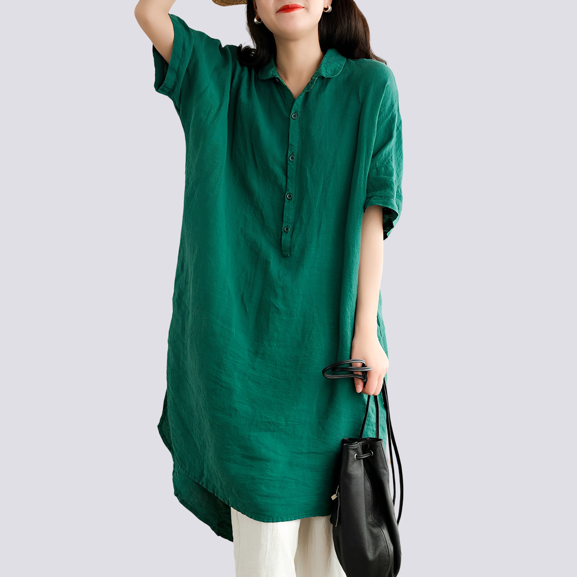 Deborah - Robe-chemise ample et casual pour femmes