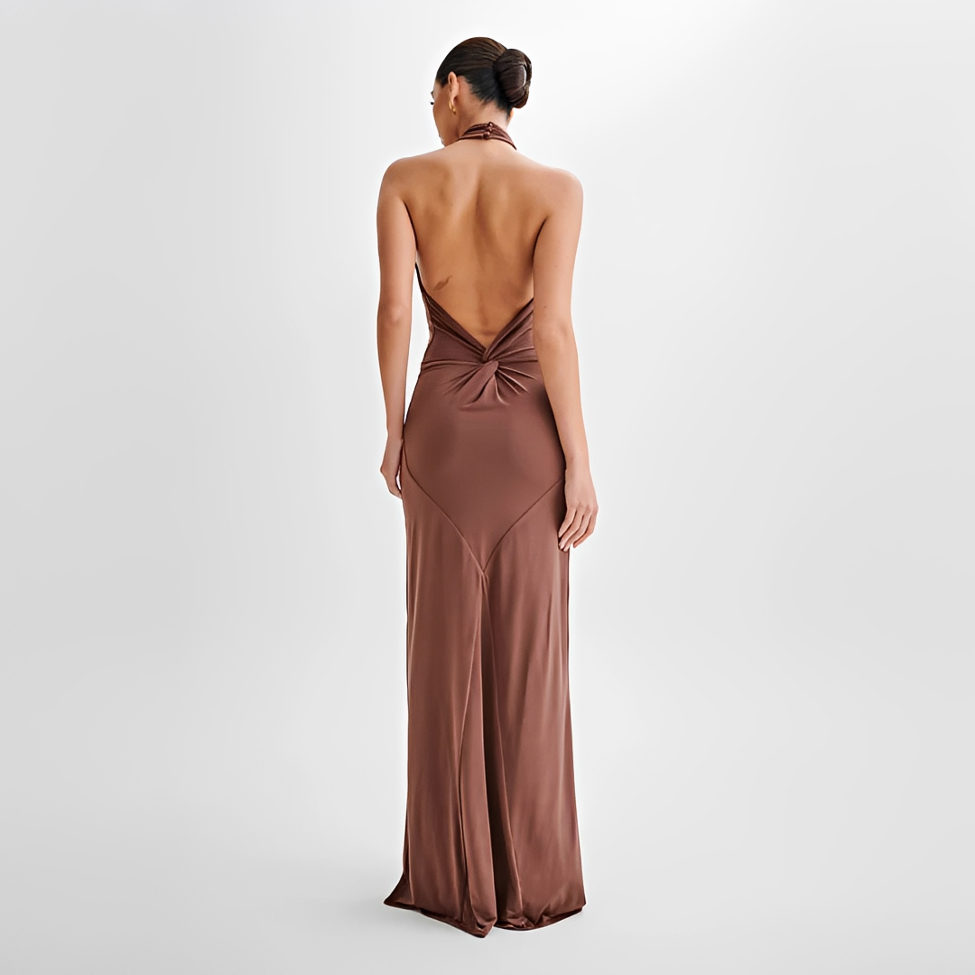 Jianna - Robe Maxi Élégante avec Dos Nu