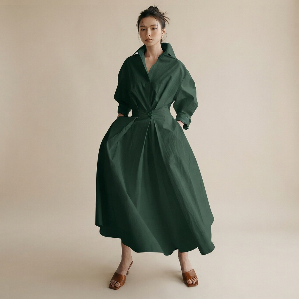 Laverne - Robe midi chic à coupe large