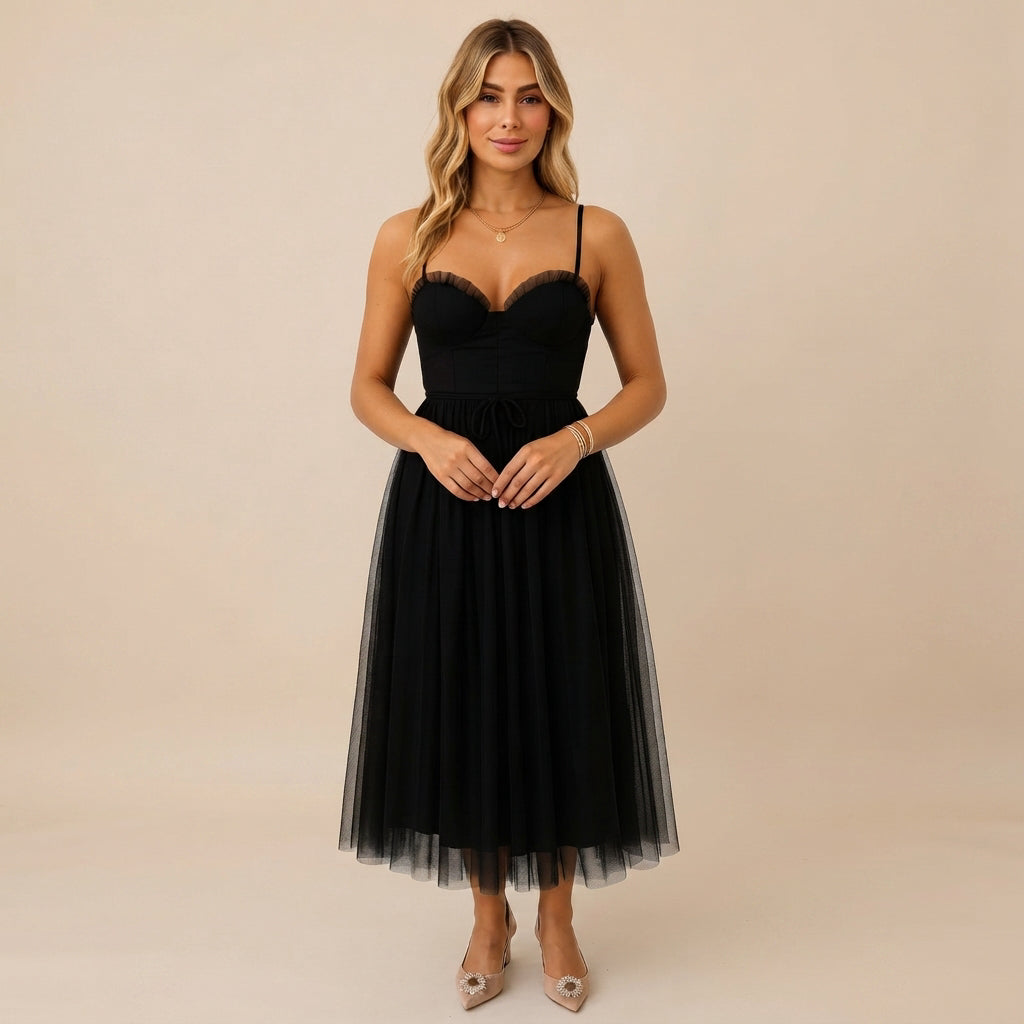 Cynthia - Robe Midi Raffinée et Chic