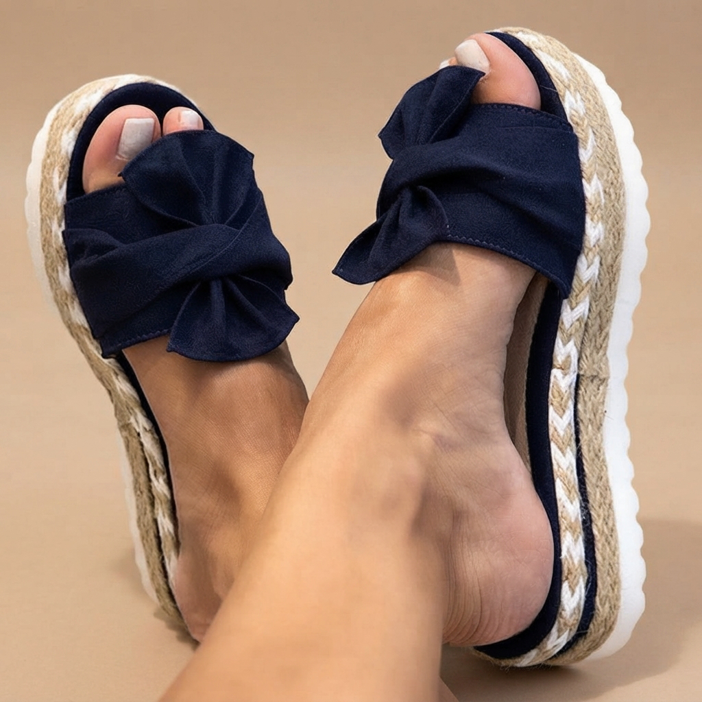 Claudia - Sandales Chic avec Nœud Papillon