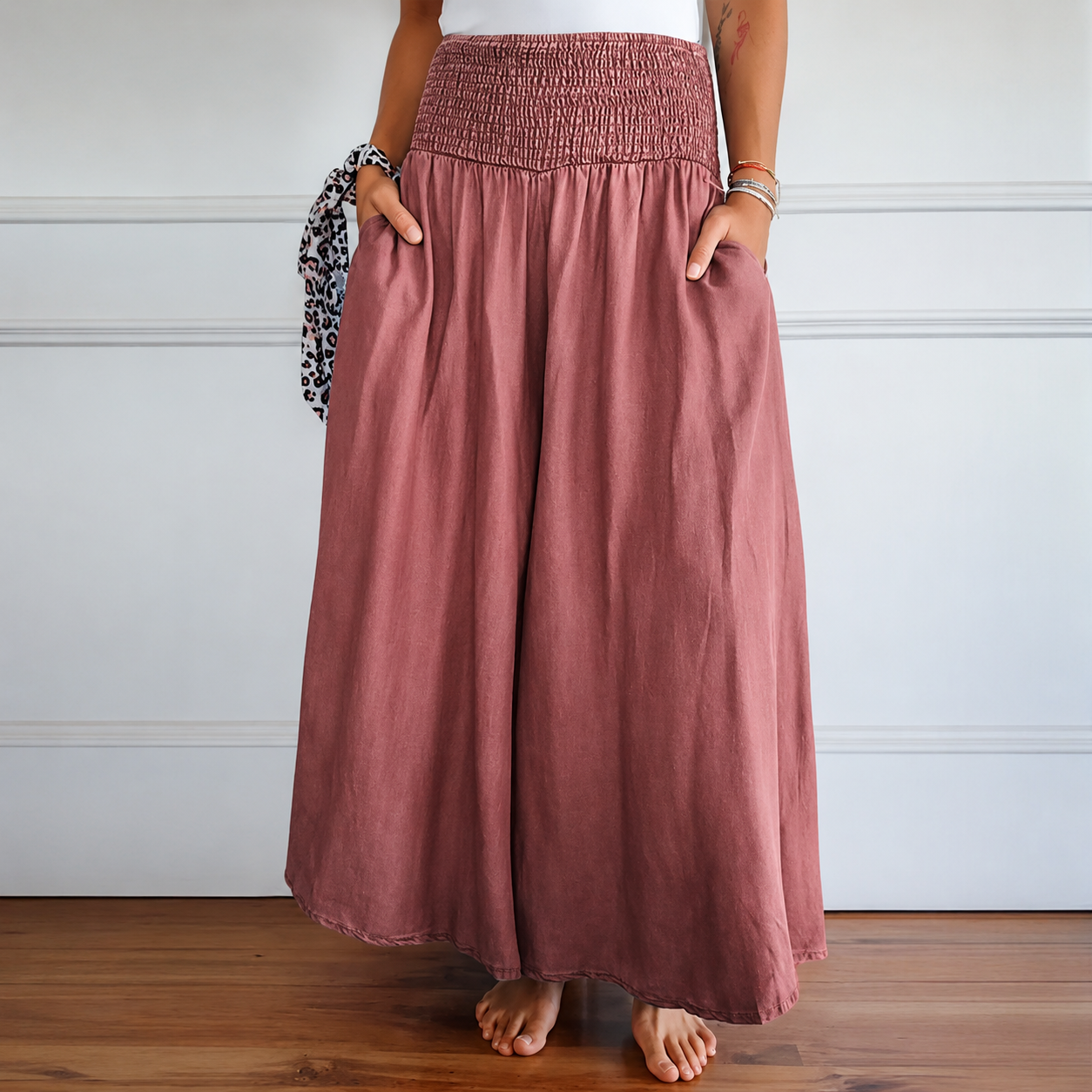 Laurine - Pantalon Relax à Taille Haute