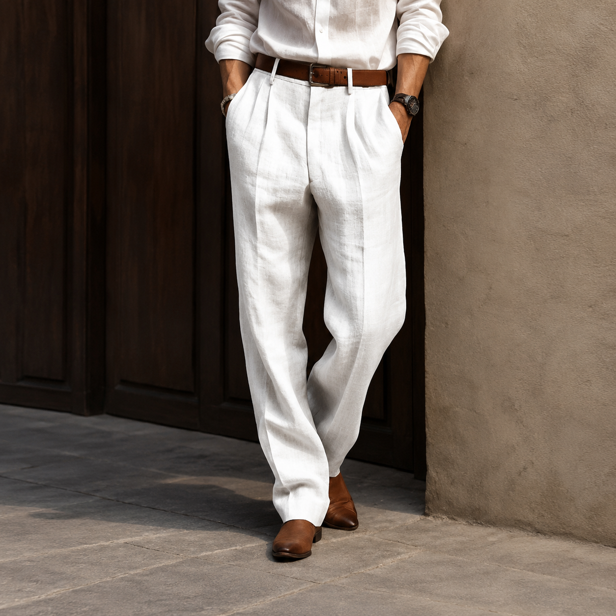 Jethro - Pantalon Droit Style Traditionnel