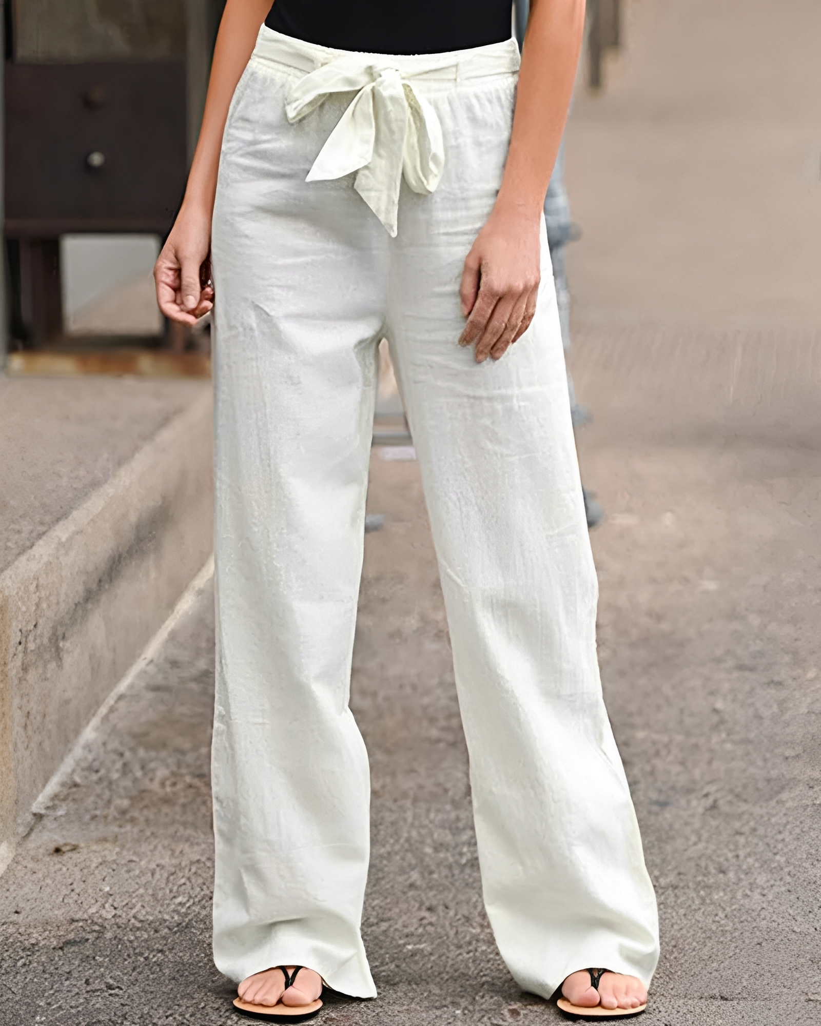 Saniyah - Pantalon avec Taille Élastique et Cordon