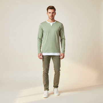 Daryl - Chemise Élégante à Manches Longues et Col V