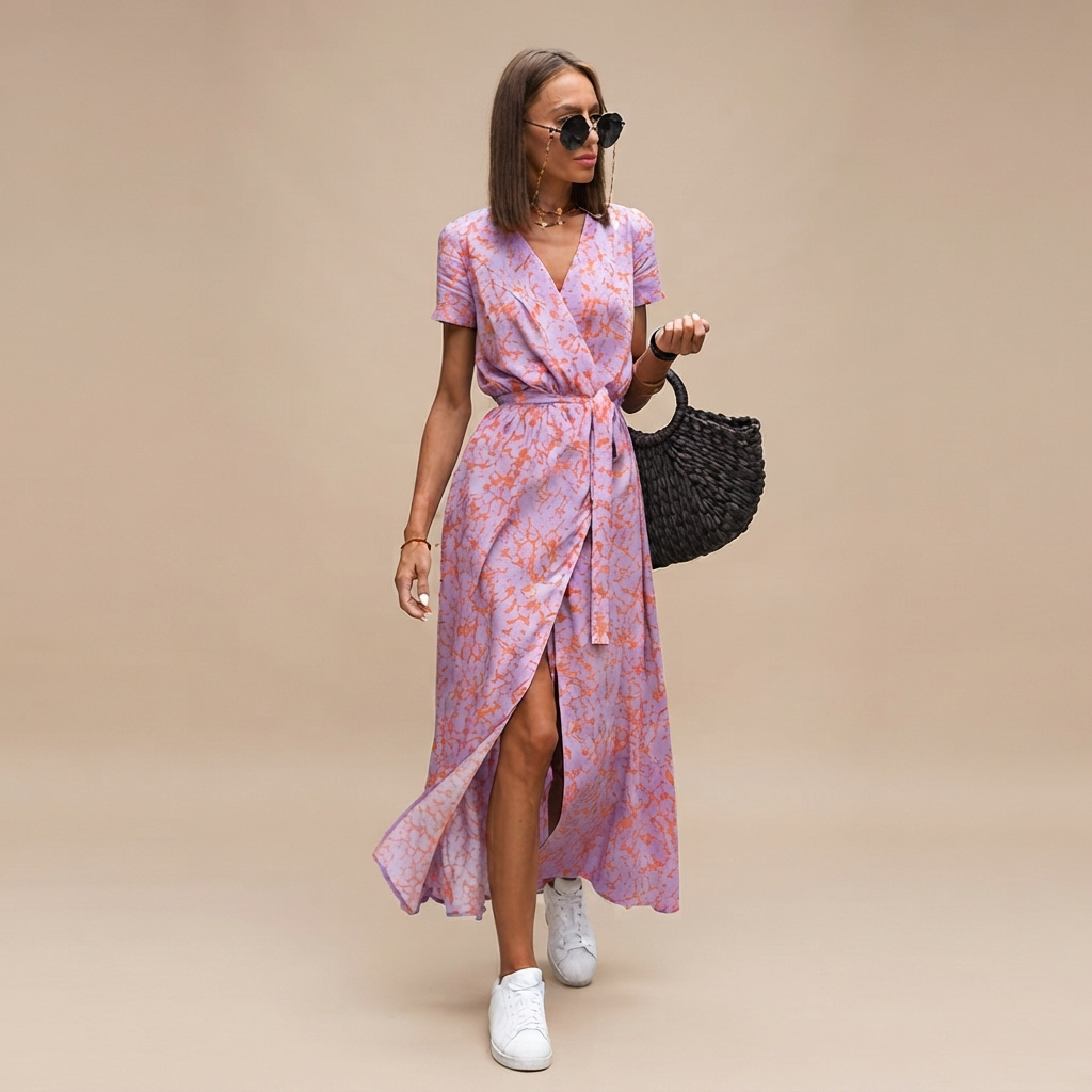 Sophie - Robe Midi Élégante et Flottante