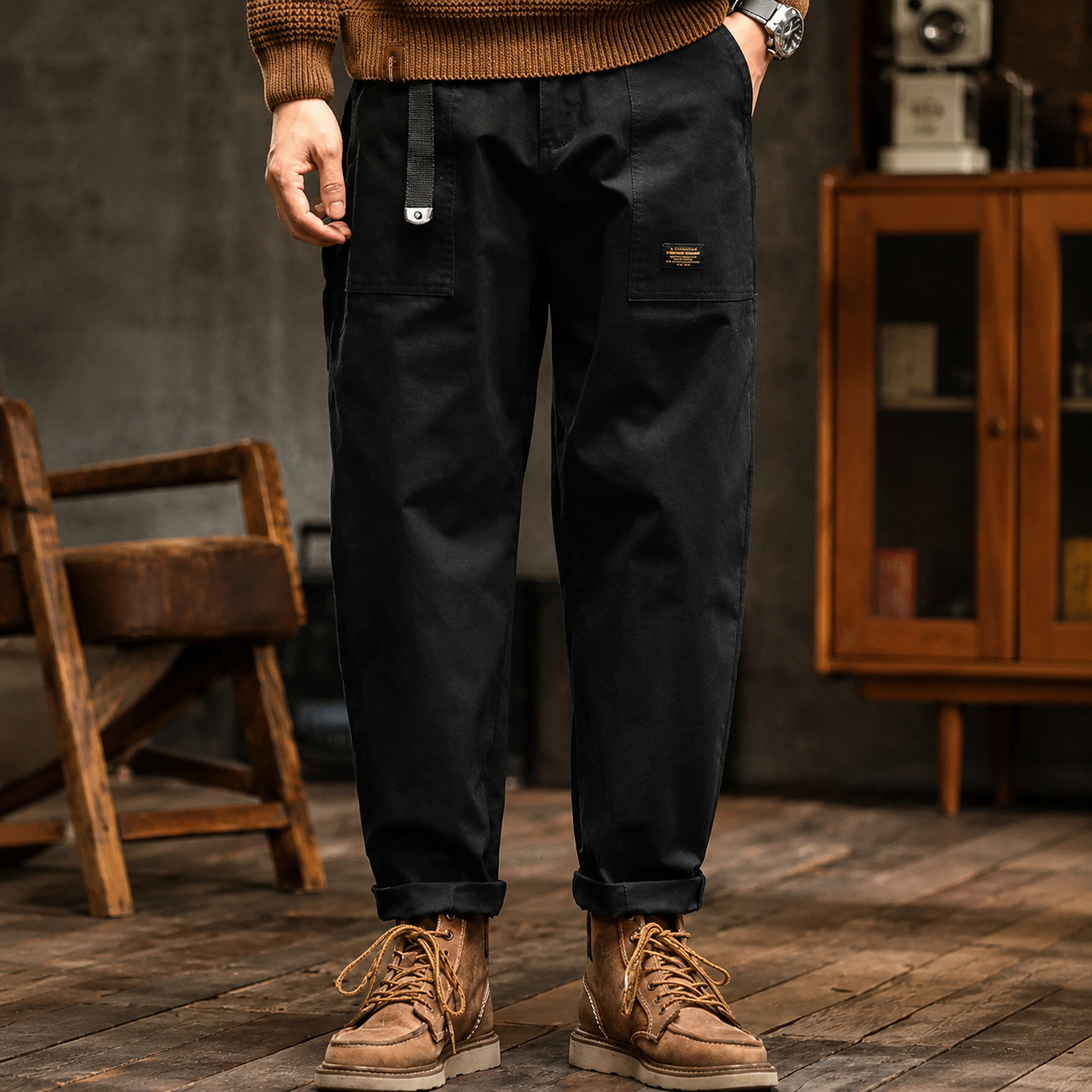 Clyde - Pantalon Large Style Rétro