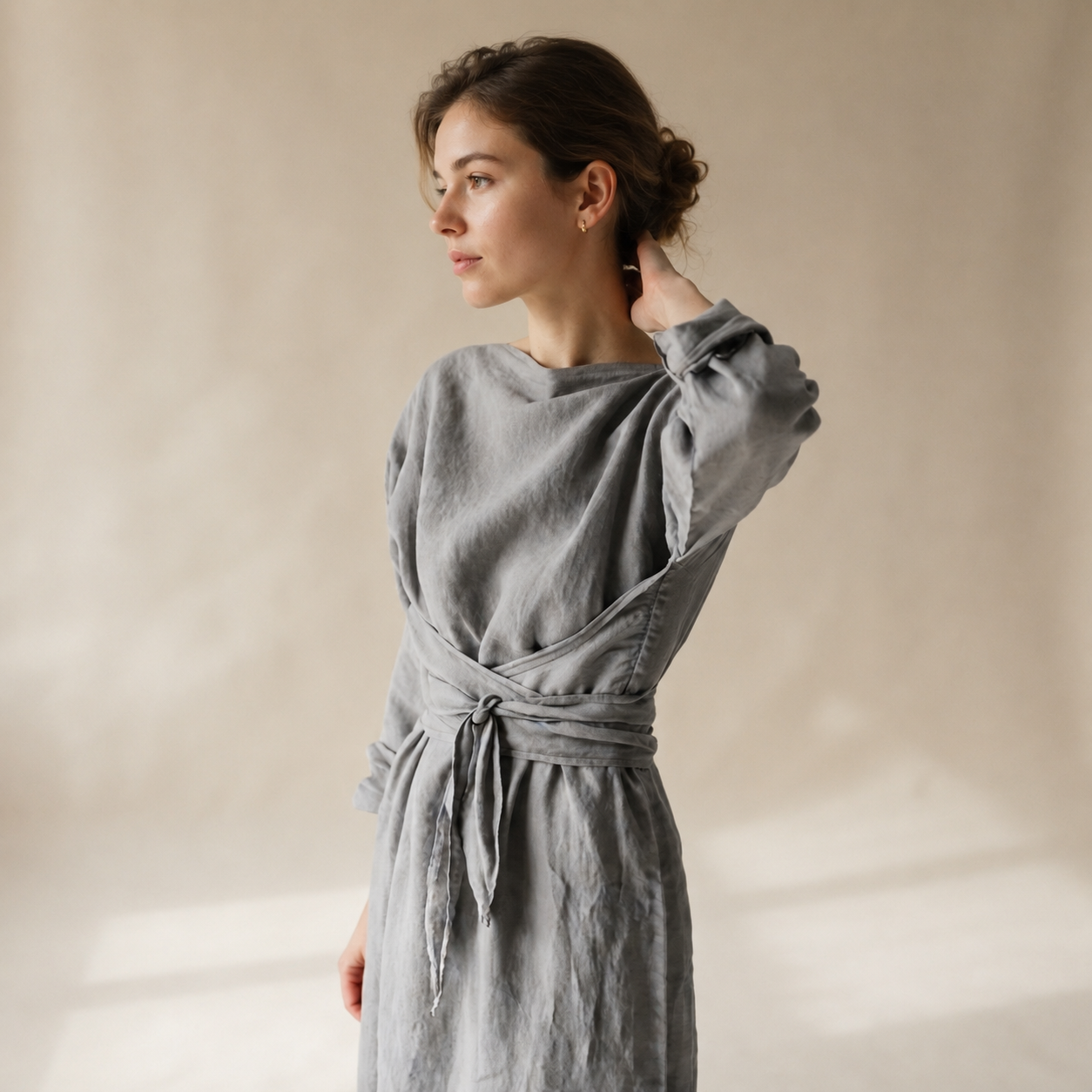 Ashlee - Robe maxi fluide à lacets et coupe libre
