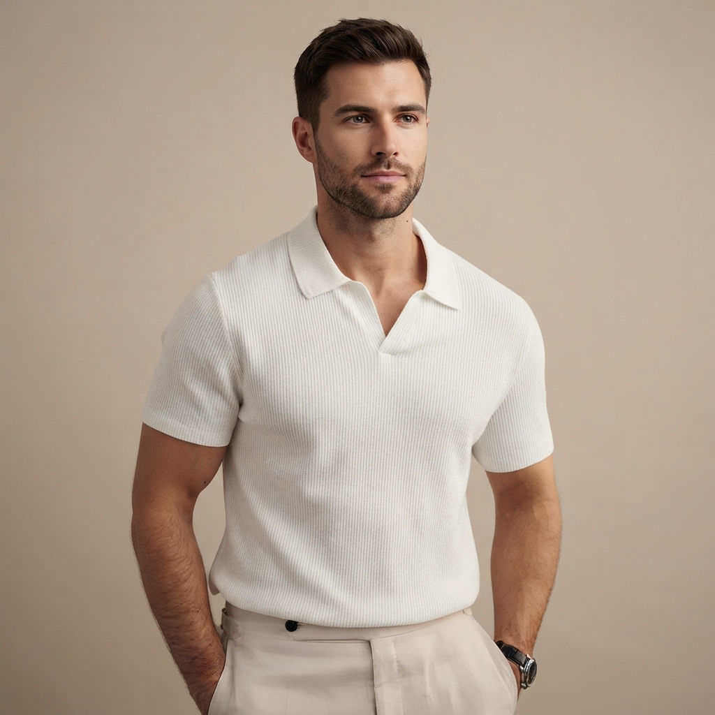 Kenzie - Polo Décontracté en Tissu Texturé