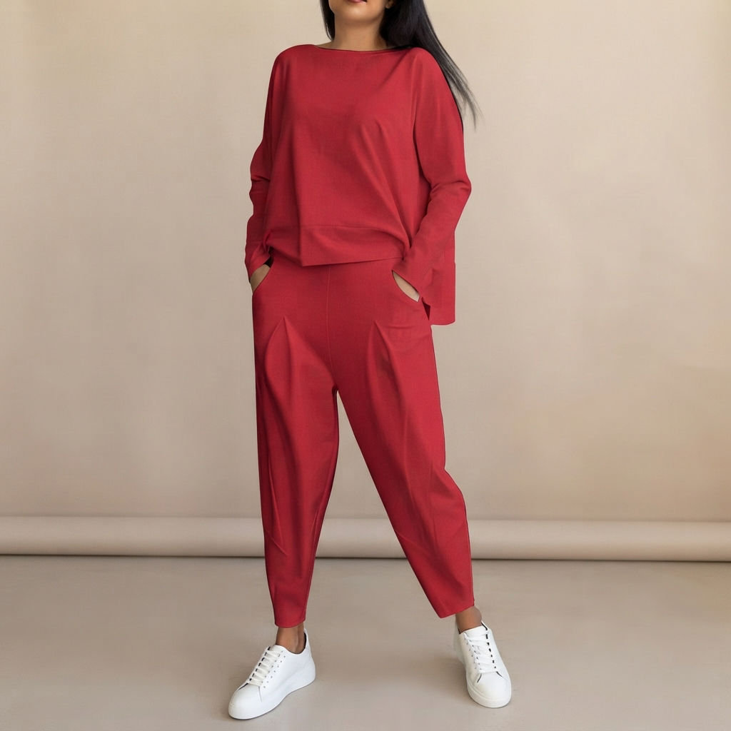 Emilyn - Ensemble Pantalon Ample et Décontracté