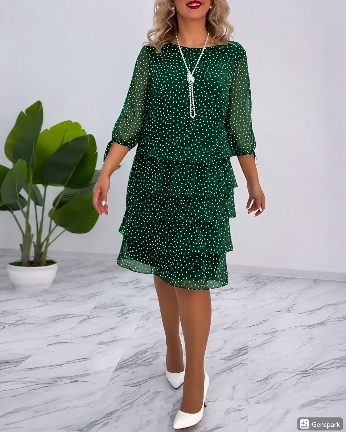 Carey - Robe à Pois Raffinée
