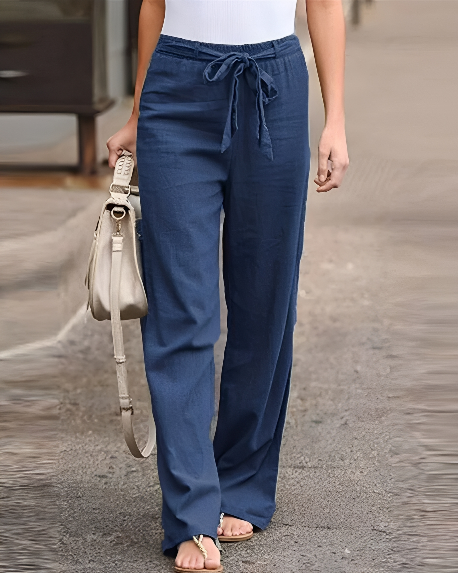 Saniyah - Pantalon avec Taille Élastique et Cordon