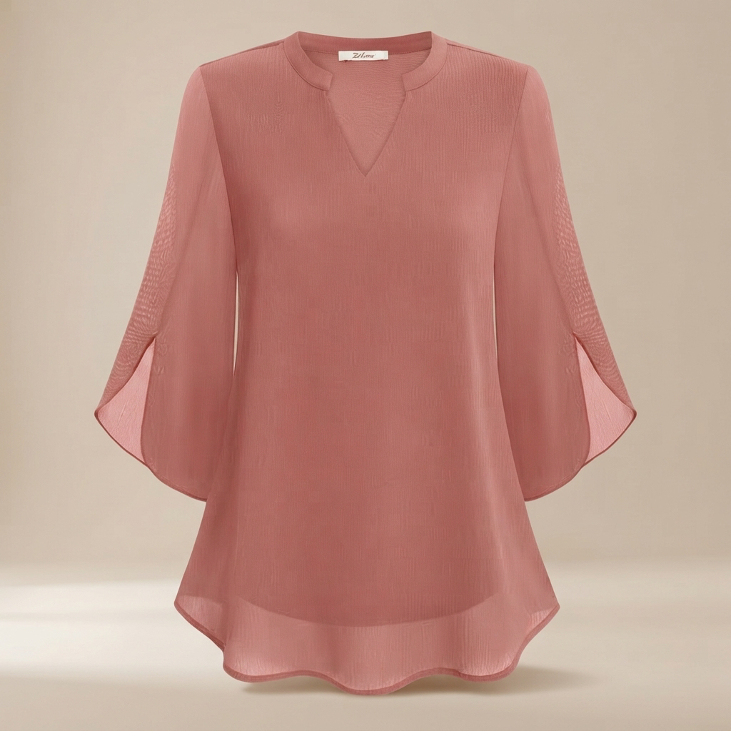 Arsine - Blouse chic à coupe large et col en V