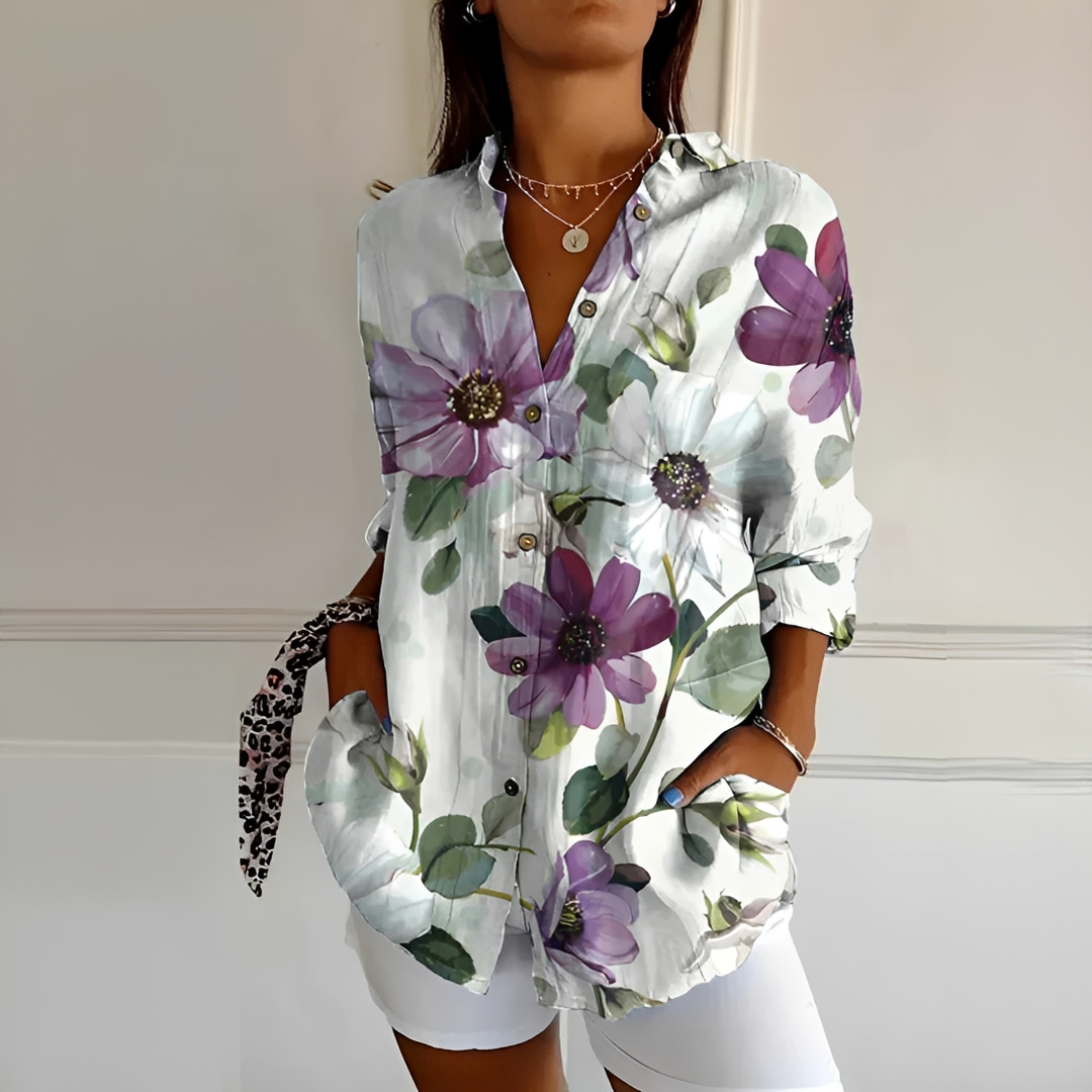 Eleanor - Élégante Blouse à Boutons