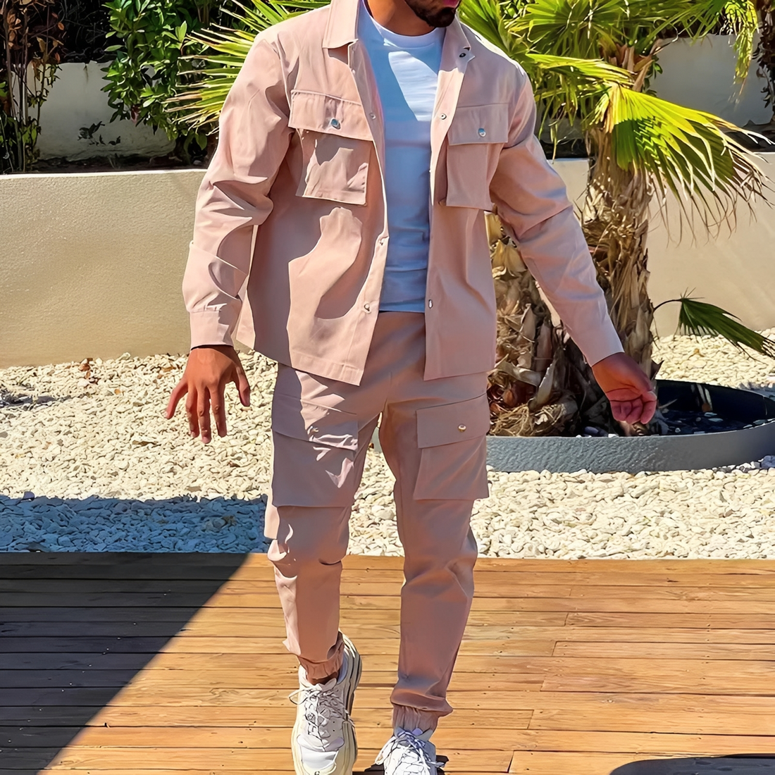 Arjay - Ensemble homme moderne en deux pièces avec cargo