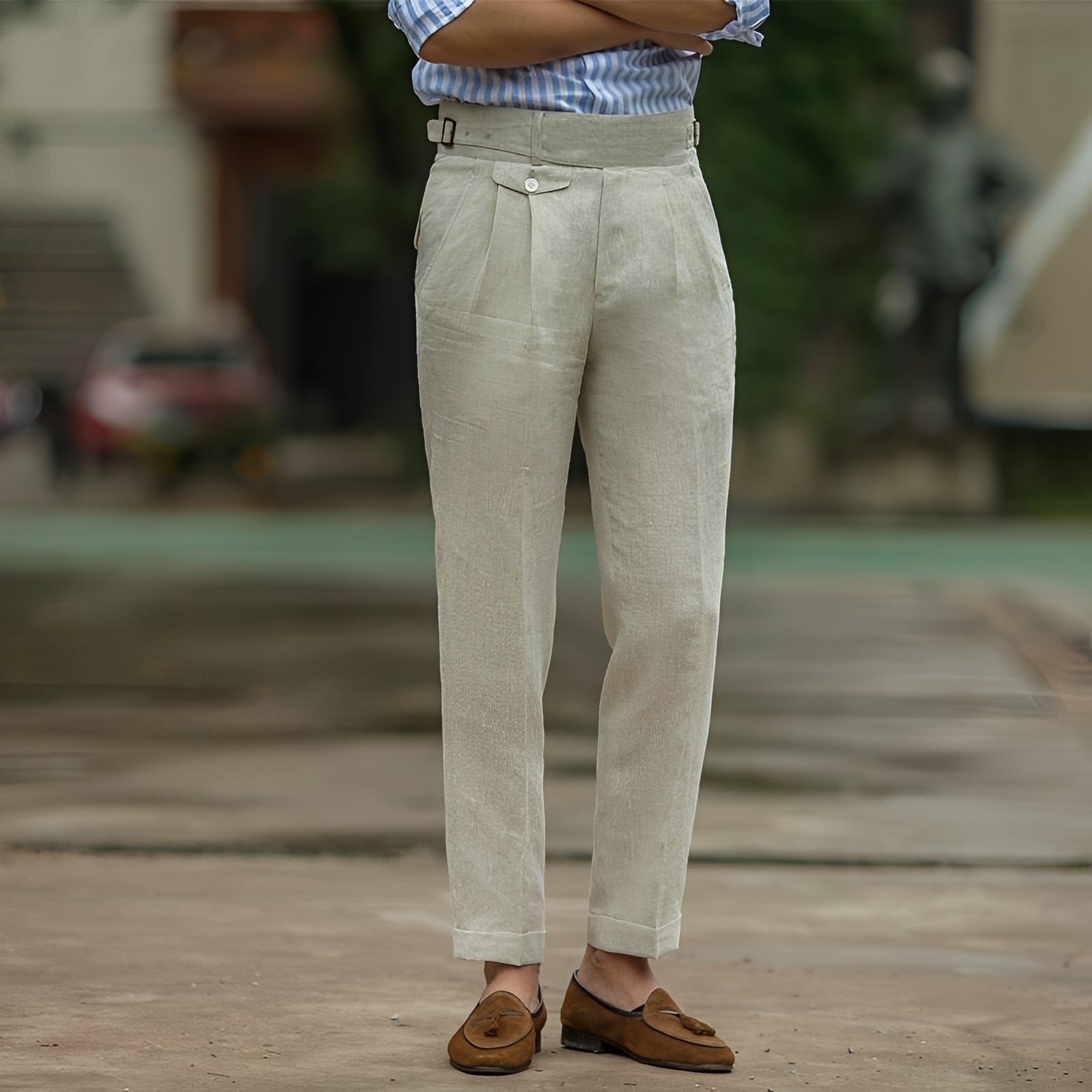 Randall - Pantalon élégant à taille haute
