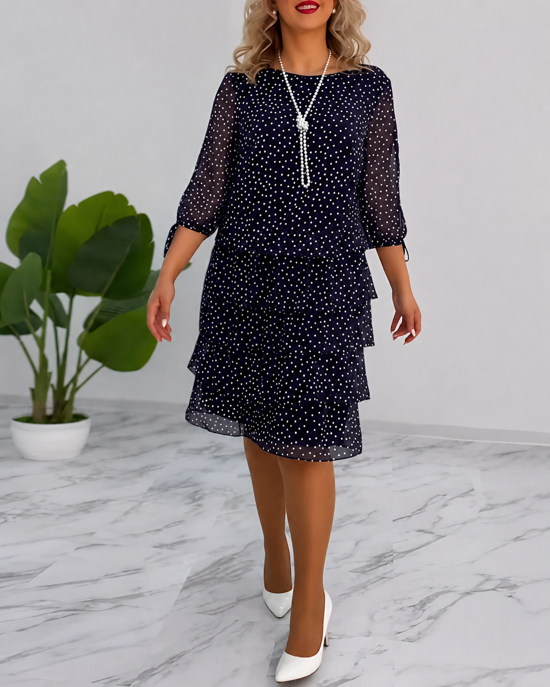 Carey - Robe à Pois Raffinée
