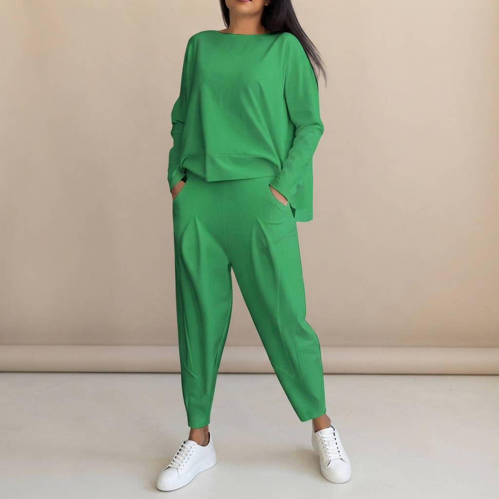 Emilyn - Ensemble Pantalon Ample et Décontracté