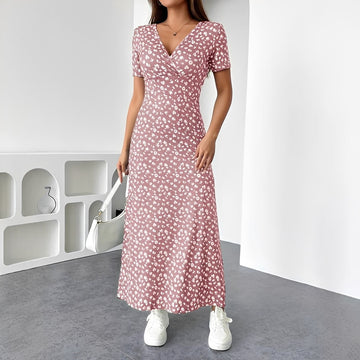 Reggie - Robe Maxi avec Motif Floral Élégant