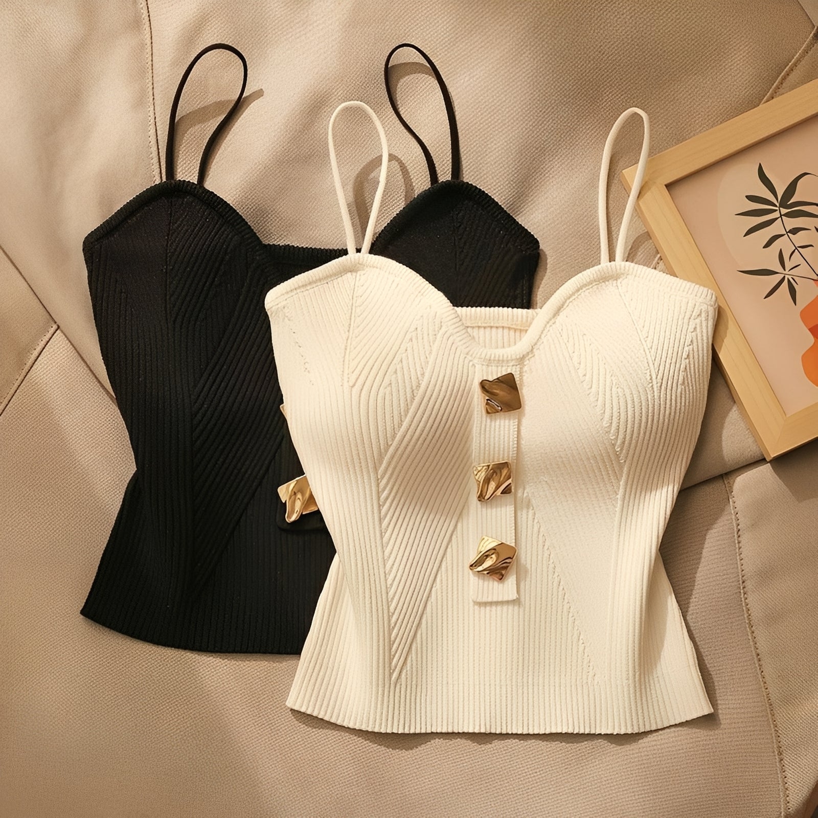 Ameera - Haut Corset Côtelé Raffiné