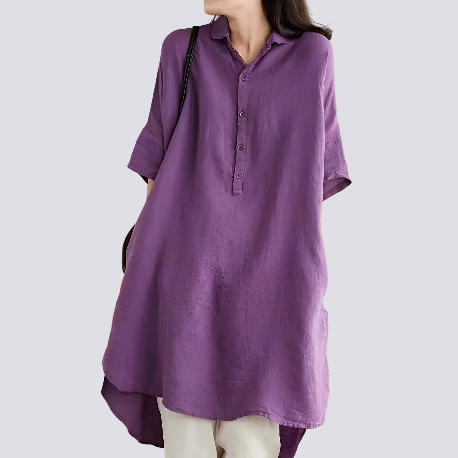 Deborah - Robe-chemise ample et casual pour femmes