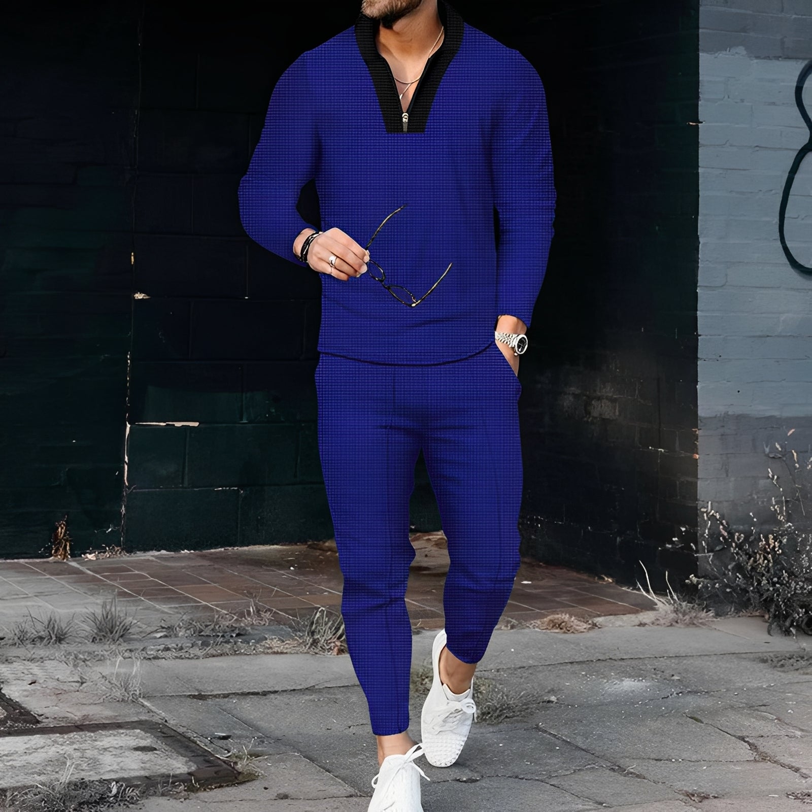 Andrew - Ensemble de sport élégant avec motif en relief pour hommes