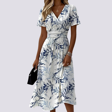 Peggy - Robe Mi-longue à Manches Courtes