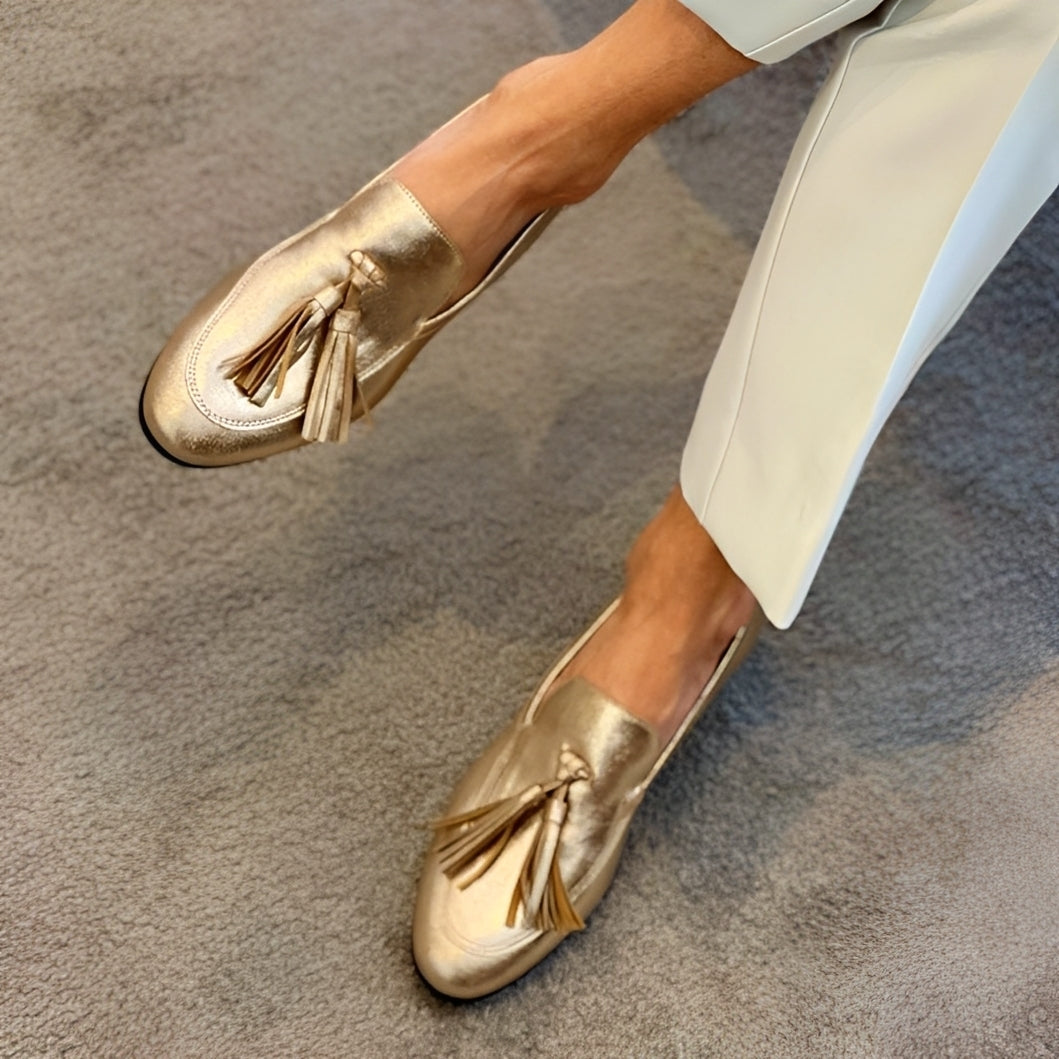 Alyssia - Mocassins Décontractés avec Pompons