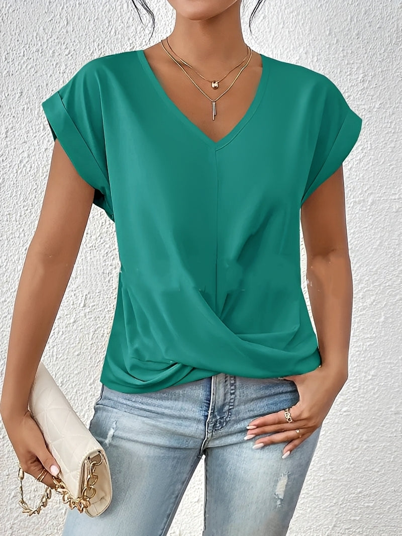 Lucie – T-shirt à col V pour femmes – usage quotidien