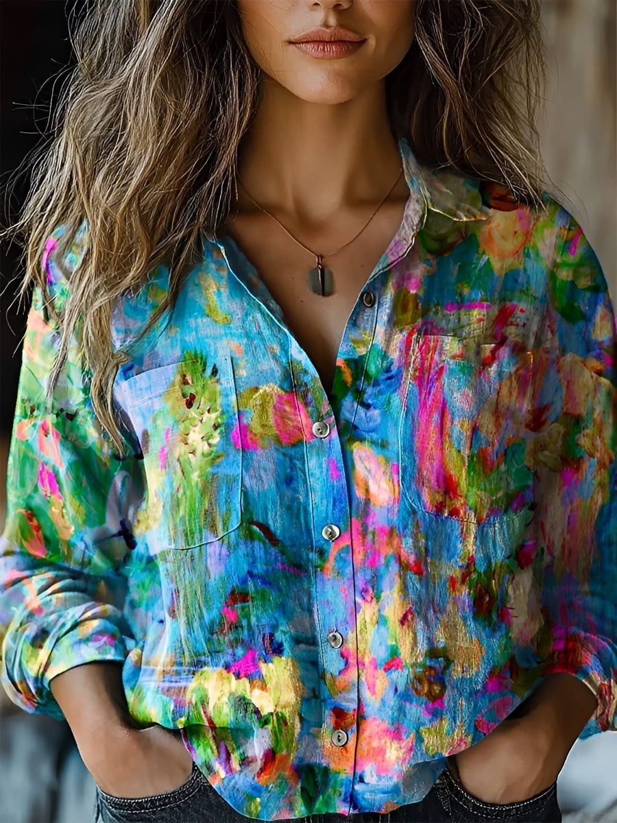 Jasmin - Blouse éclatante à manches longues