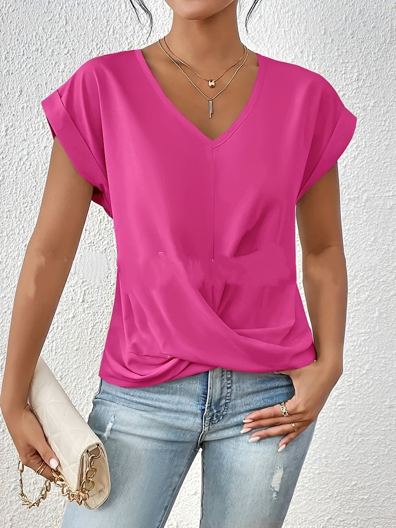 Lucie – T-shirt à col V pour femmes – usage quotidien