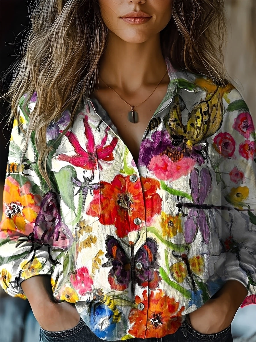 Jasmin - Blouse éclatante à manches longues