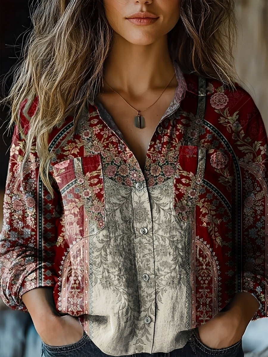Jasmin - Blouse éclatante à manches longues