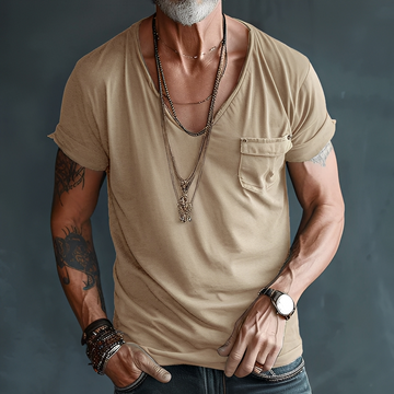 Jelou - T-shirt d'été pour homme, style casual