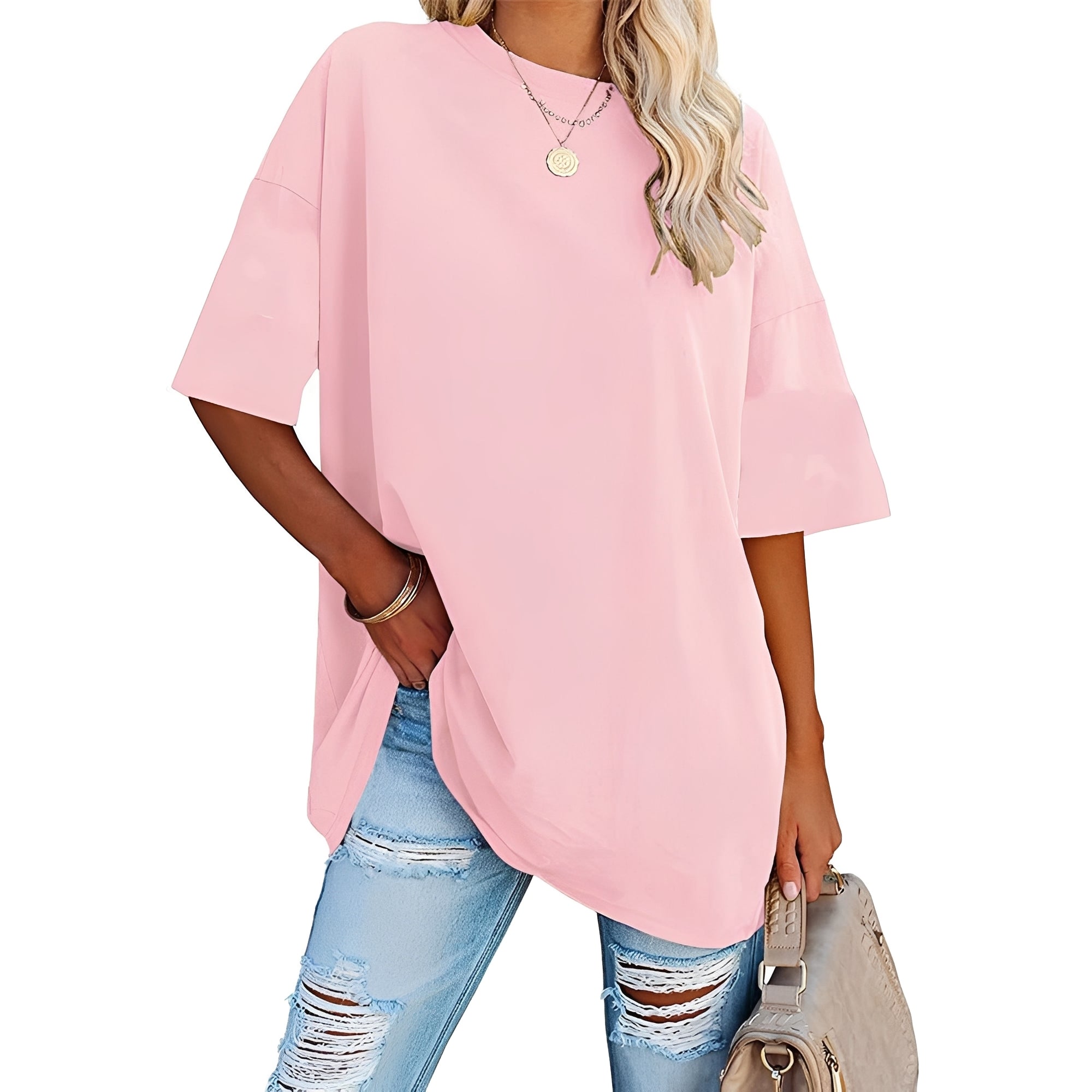 Alice - T-shirt large avec épaules tombantes