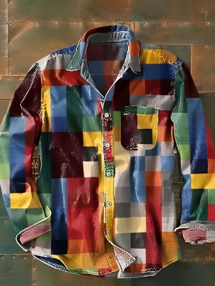 Charles – Chemise longue pour homme – Vintage et colorée