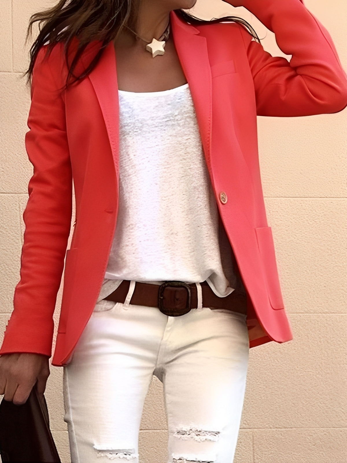 Leonie - Blazer féminin chic et décontracté ajusté