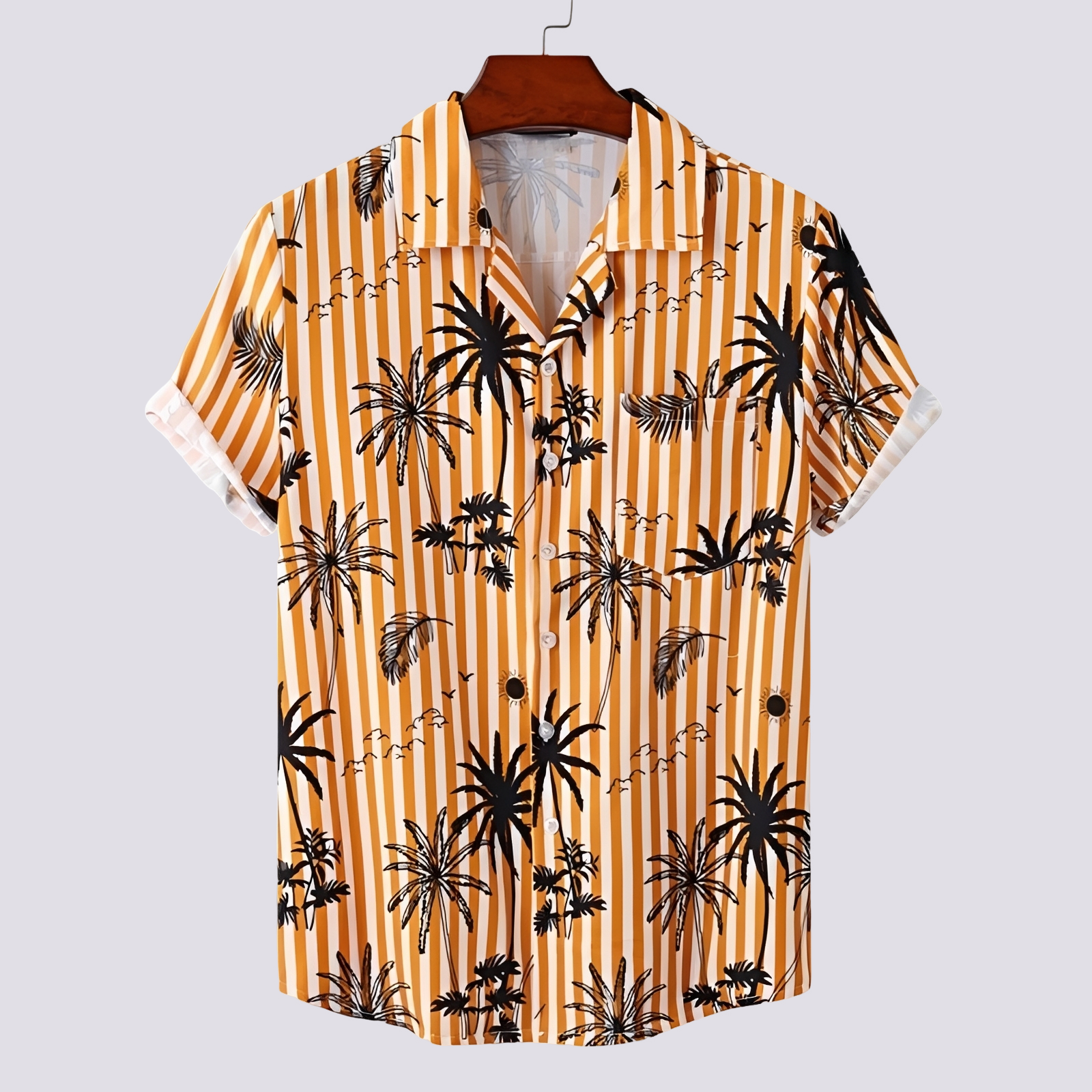 Ronan - Chemise homme chic à motif hawaïen