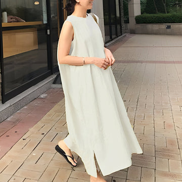 Carly - Robe plissée sans manches et décontractée pour femmes