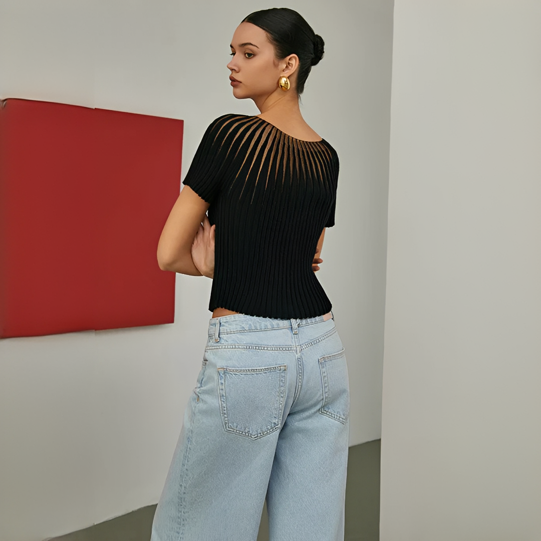 Selena - Haut chic à manches courtes