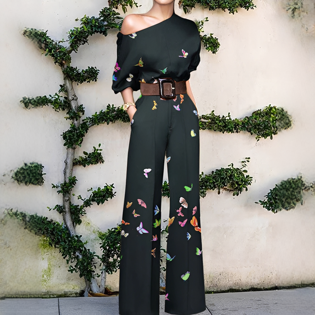 Chandrine - Combinaison ample à coupe asymétrique pour femme