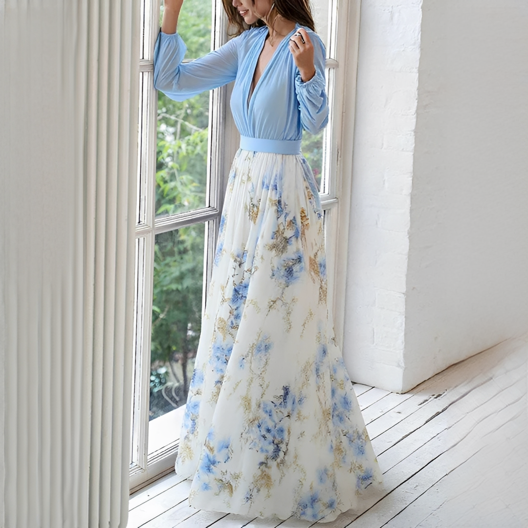 Mitchellie - Robe élégante pour femme à col en V