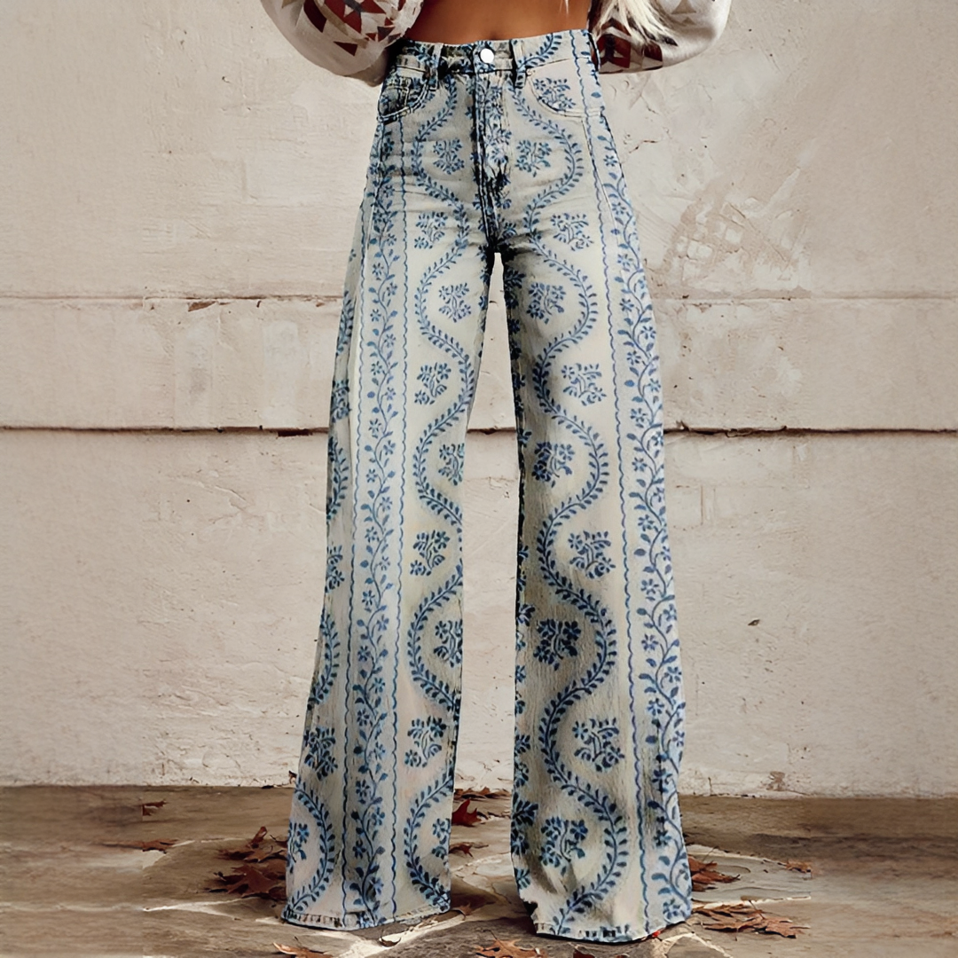Shannon - Pantalon à Jambe Large Épuré