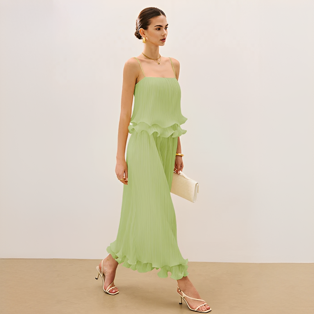 Daphne - Ensemble Chic de Jupe Plissée
