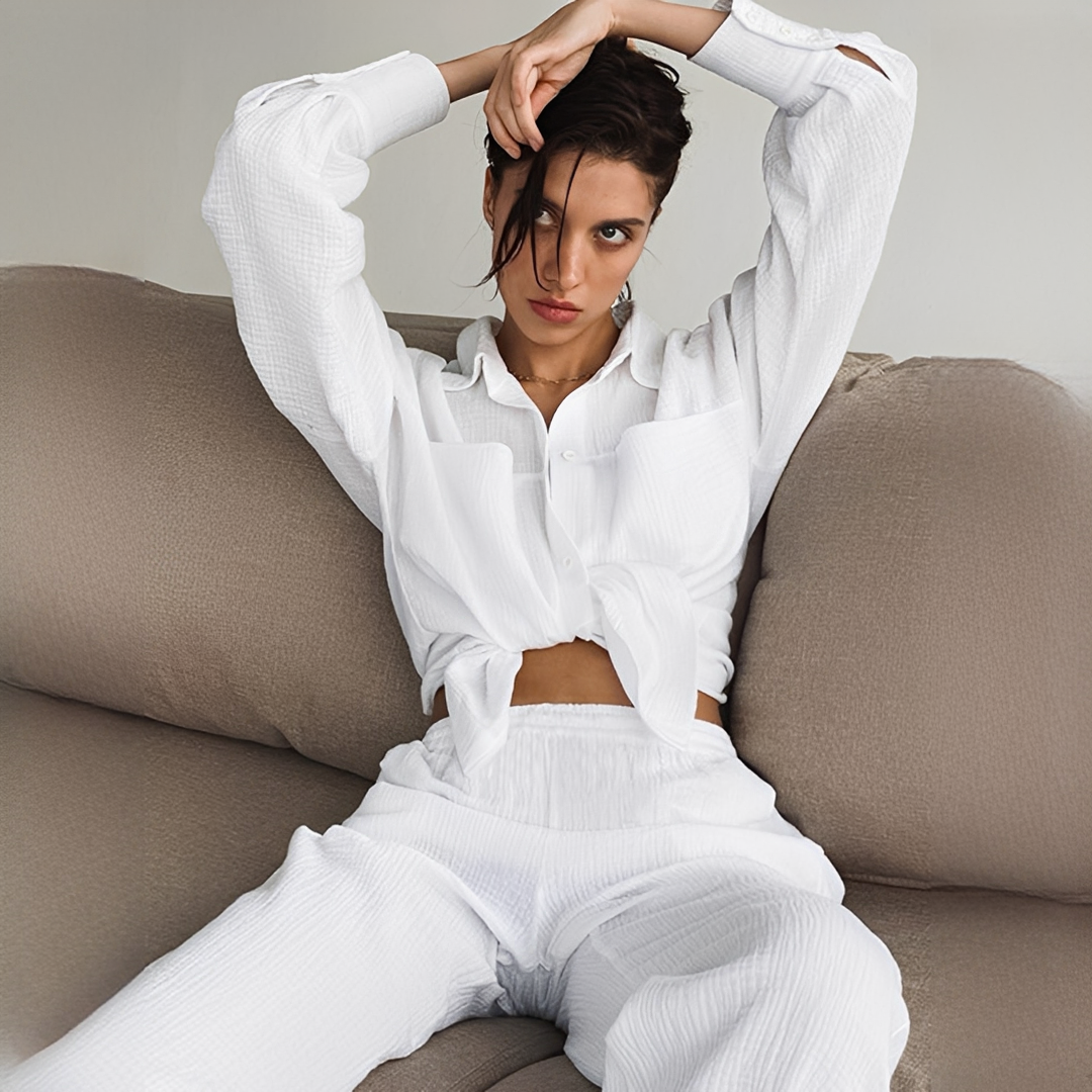 Lucille - Ensemble Relax Deux Pièces avec Pantalon