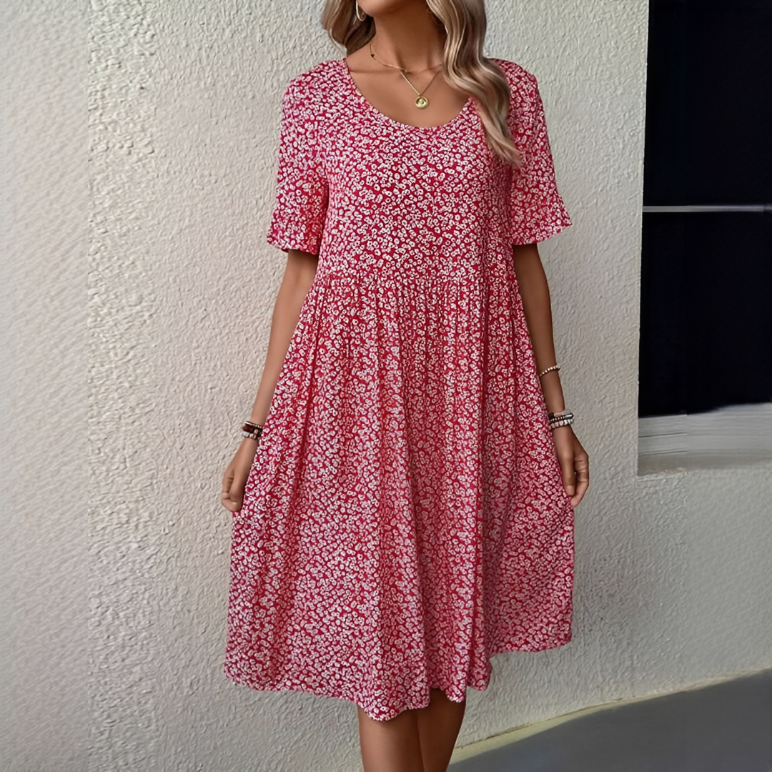 Janina – Robe col rond pour femme – parfaite pour les journées ensoleillées